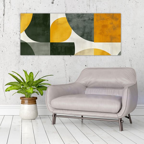 Slika - Apstrakcija u maslinastoj boji (120x50 cm)