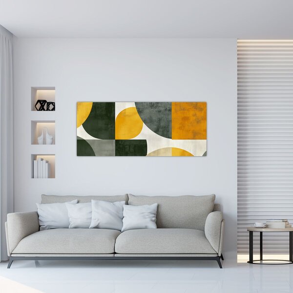 Slika - Apstrakcija u maslinastoj boji (120x50 cm)