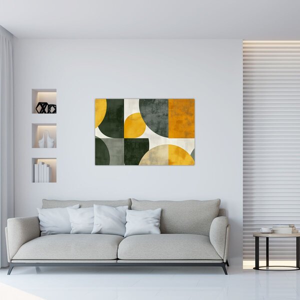 Slika - Apstrakcija u maslinastoj boji (90x60 cm)