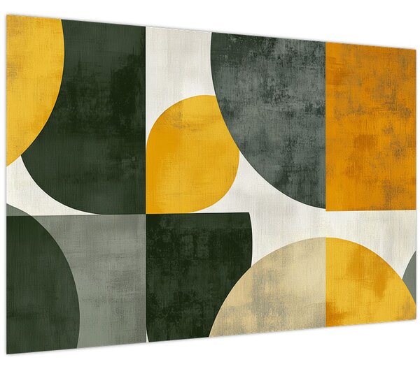 Slika - Apstrakcija u maslinastoj boji (90x60 cm)