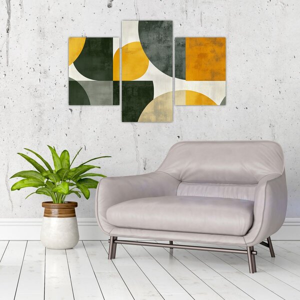 Slika - Apstrakcija u maslinastoj boji (90x60 cm)
