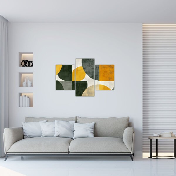 Slika - Apstrakcija u maslinastoj boji (90x60 cm)