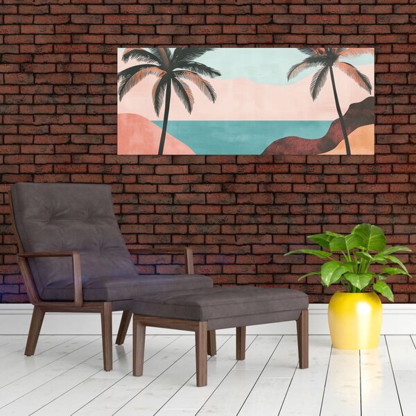 Slika - Palme uz more (120x50 cm)