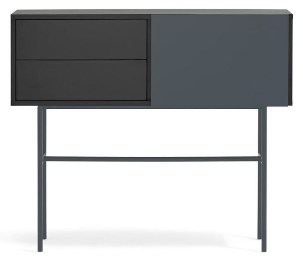 Crni/antracitno sivi pomoćni stol 35x110 cm Nube – Teulat