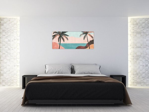 Slika - Palme uz more (120x50 cm)