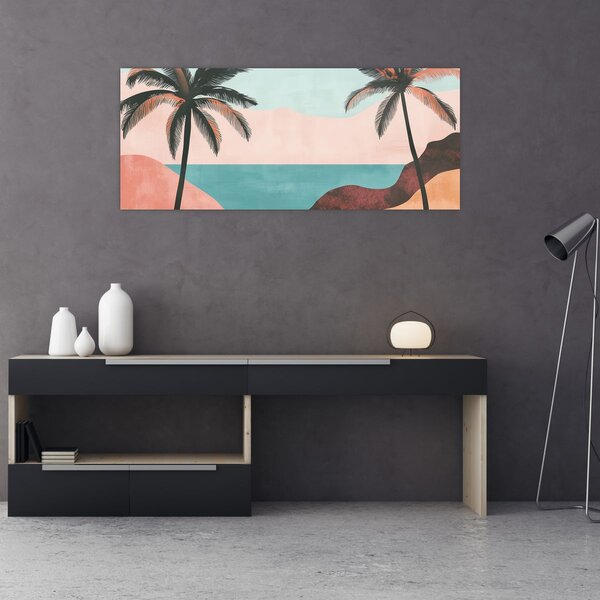 Slika - Palme uz more (120x50 cm)