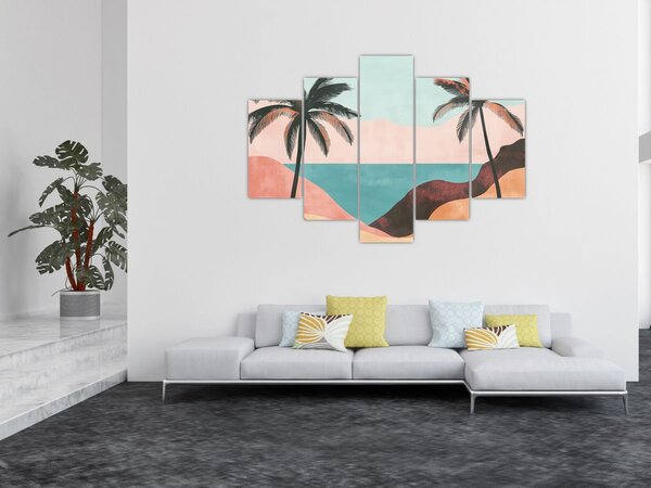 Slika - Palme uz more (150x105 cm)