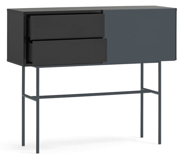 Crni/antracitno sivi pomoćni stol 35x110 cm Nube – Teulat