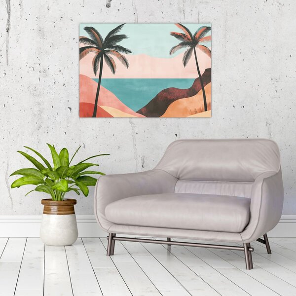 Slika - Palme uz more (70x50 cm)