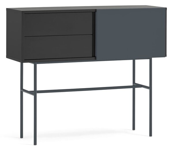 Crni/antracitno sivi pomoćni stol 35x110 cm Nube – Teulat
