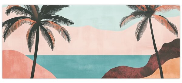 Slika - Palme uz more (120x50 cm)