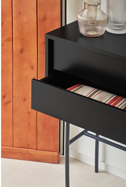 Crni/antracitno sivi pomoćni stol 35x110 cm Nube – Teulat