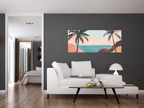 Slika - Palme uz more (120x50 cm)