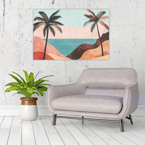 Slika - Palme uz more (90x60 cm)