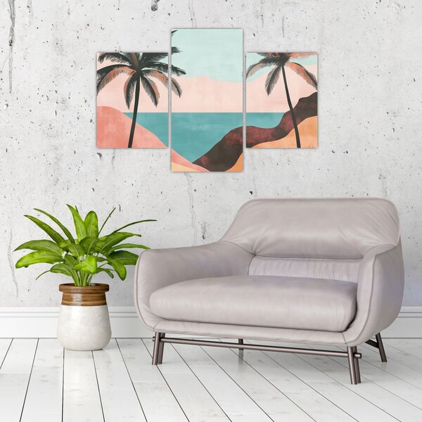 Slika - Palme uz more (90x60 cm)