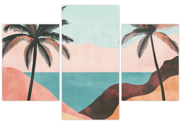 Slika - Palme uz more (90x60 cm)