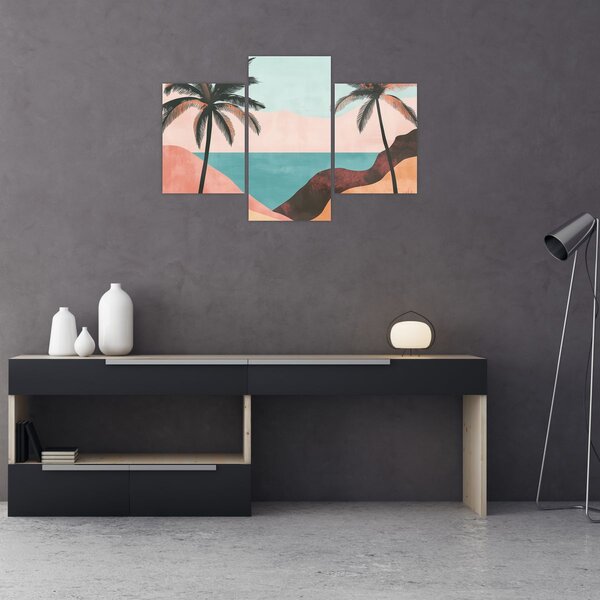 Slika - Palme uz more (90x60 cm)