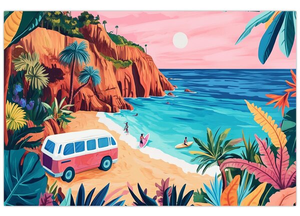 Slika - Karavan uz ocean (90x60 cm)