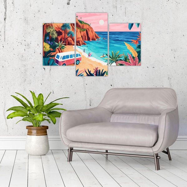 Slika - Karavan uz ocean (90x60 cm)