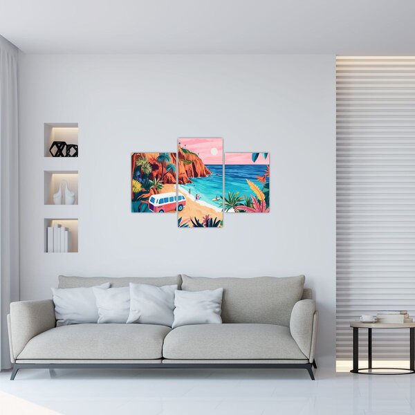 Slika - Karavan uz ocean (90x60 cm)