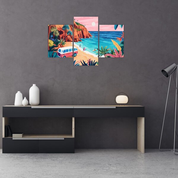 Slika - Karavan uz ocean (90x60 cm)