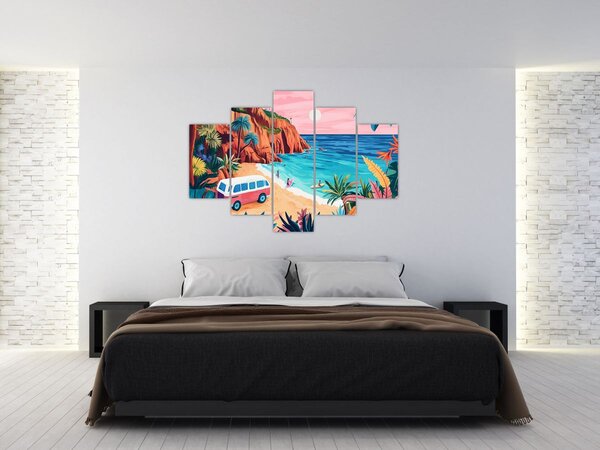 Slika - Karavan uz ocean (150x105 cm)