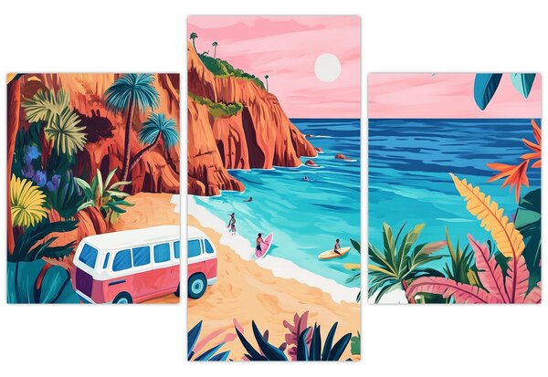 Slika - Karavan uz ocean (90x60 cm)