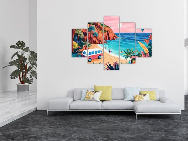 Slika - Karavan uz ocean (150x105 cm)
