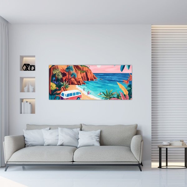Slika - Karavan uz ocean (120x50 cm)