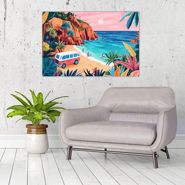 Slika - Karavan uz ocean (90x60 cm)