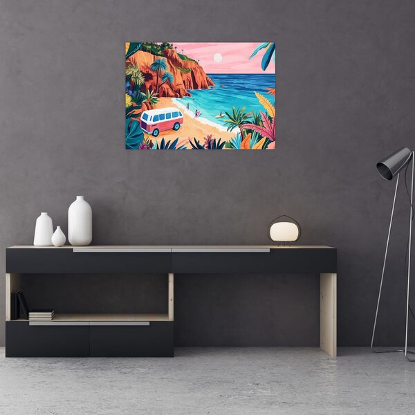 Slika - Karavan uz ocean (70x50 cm)