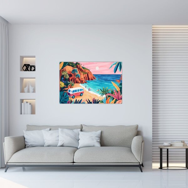 Slika - Karavan uz ocean (90x60 cm)