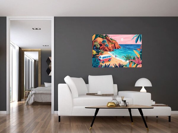 Slika - Karavan uz ocean (90x60 cm)