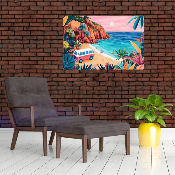 Slika - Karavan uz ocean (90x60 cm)