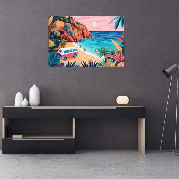 Slika - Karavan uz ocean (90x60 cm)