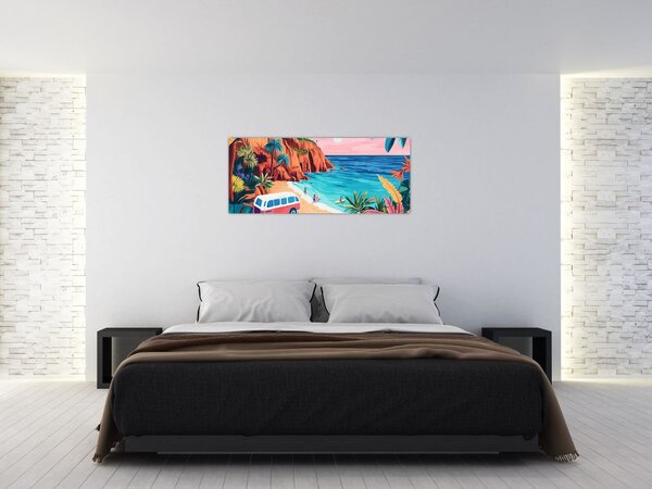 Slika - Karavan uz ocean (120x50 cm)