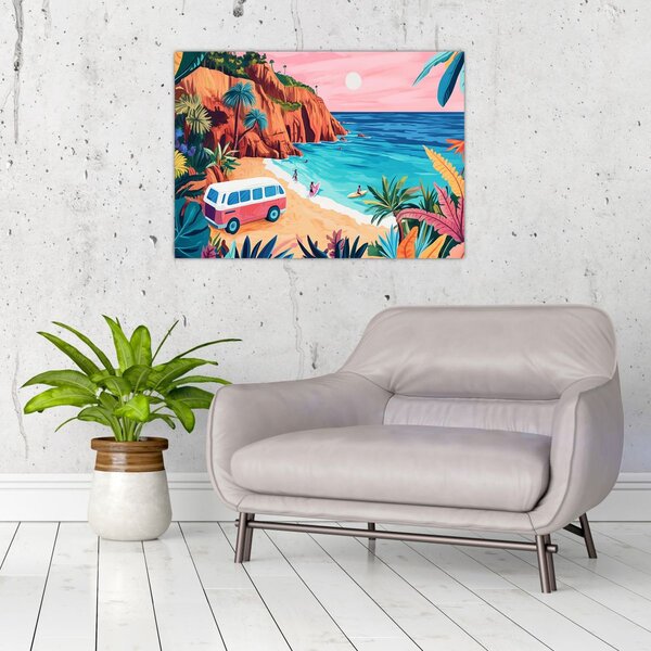 Slika - Karavan uz ocean (70x50 cm)