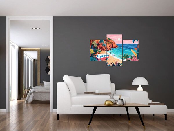 Slika - Karavan uz ocean (90x60 cm)