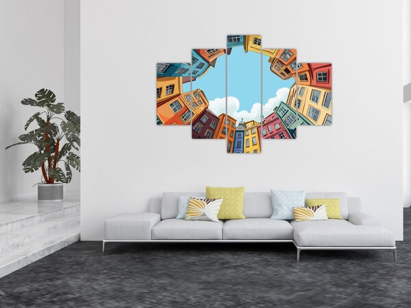 Slika - Između kuća (150x105 cm)