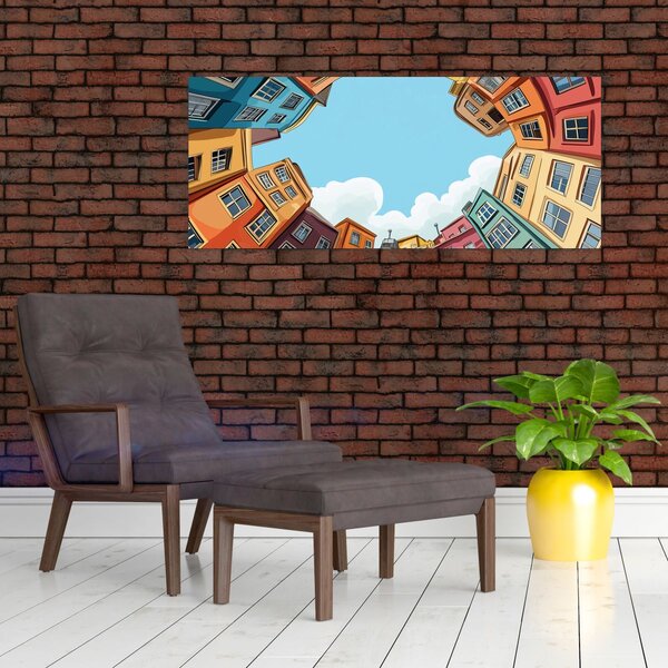 Slika - Između kuća (120x50 cm)