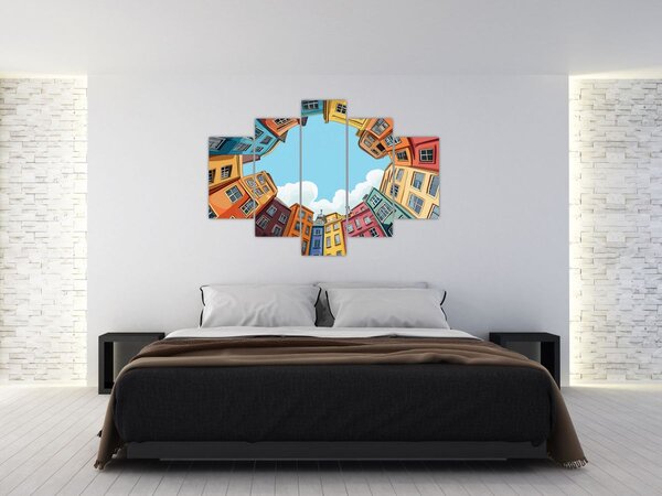 Slika - Između kuća (150x105 cm)