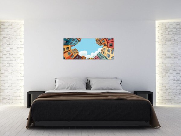 Slika - Između kuća (120x50 cm)
