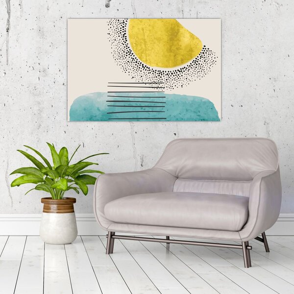 Slika - Apstraktna slika plaže N⁰2 (90x60 cm)