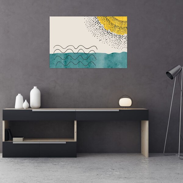 Slika - Apstraktna slika plaže N⁰1 (90x60 cm)