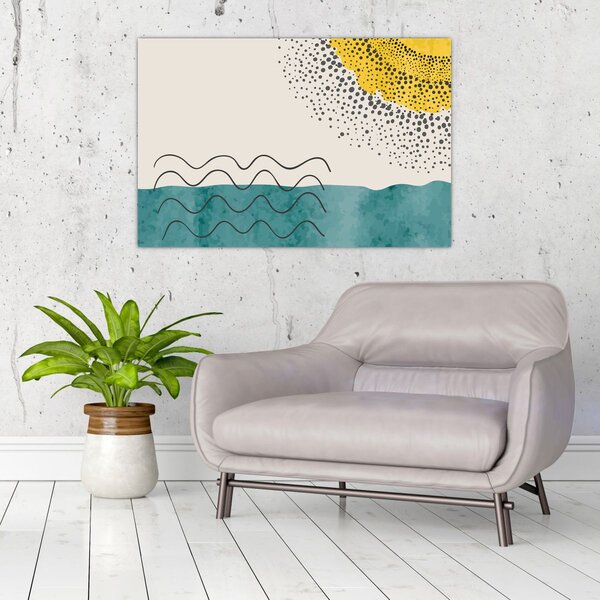 Slika - Apstraktna slika plaže N⁰1 (90x60 cm)