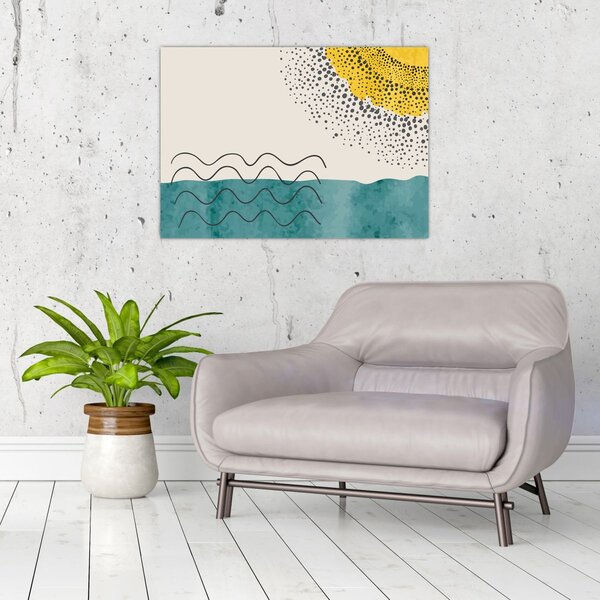 Slika - Apstraktna slika plaže N⁰1 (70x50 cm)