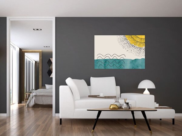 Slika - Apstraktna slika plaže N⁰1 (90x60 cm)