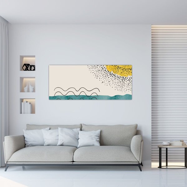 Slika - Apstraktna slika plaže N⁰1 (120x50 cm)