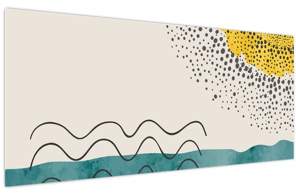 Slika - Apstraktna slika plaže N⁰1 (120x50 cm)