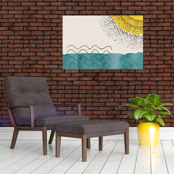 Slika - Apstraktna slika plaže N⁰1 (90x60 cm)